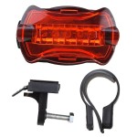 Set headlight and taillight, with leds, for bicycle, black color, type II, flashlight